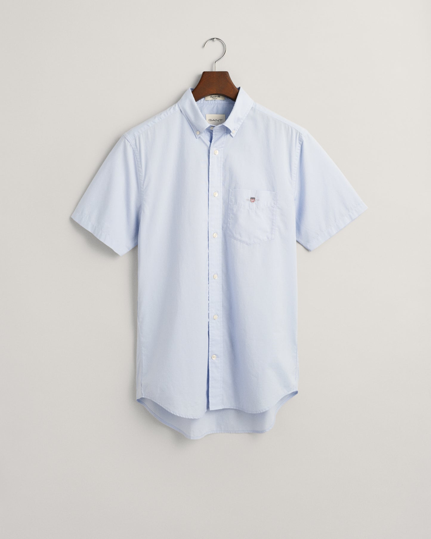 Wit katoenen regular fit hemd met korte mouwen Gant - 3000101/110