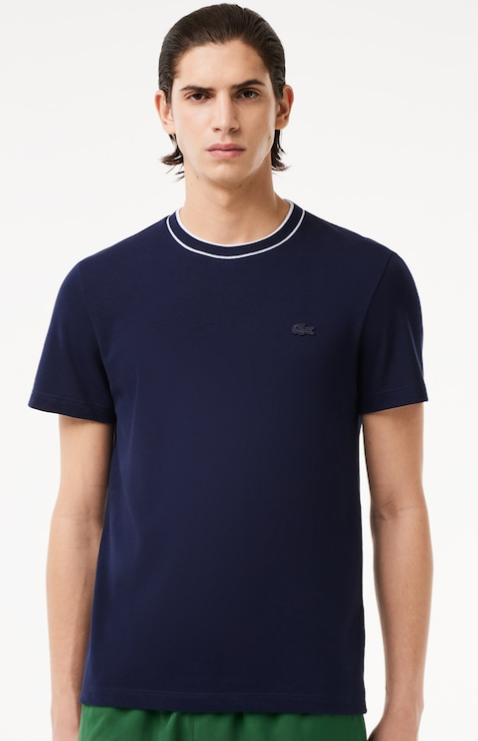 Navy katoenen T-shirt met ronde hals Lacoste - TH8174/166