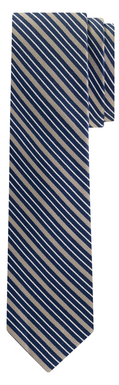 Blauw gestreepte zijden stropdas Michael Kors - MK0DT00044/411