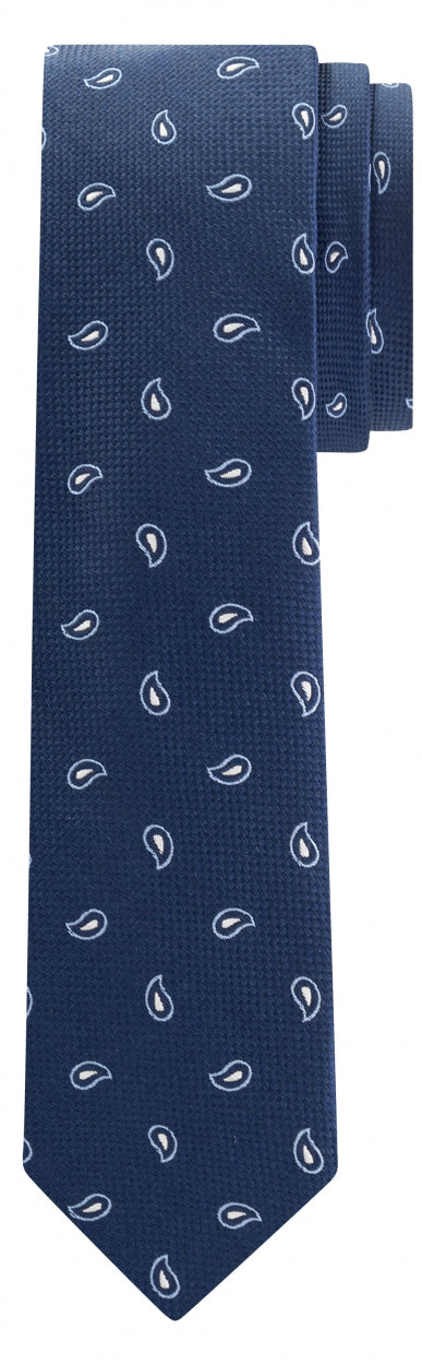 Navy zijden stropdas met paisleyprint Michael Kors - MK0DS00039/411