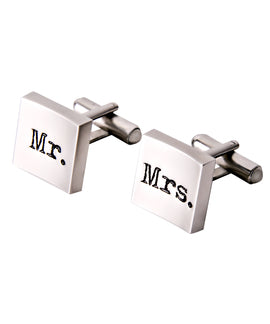 Zilveren Mr & Mrs manchetknopen Profuomo - PP2MA0003A