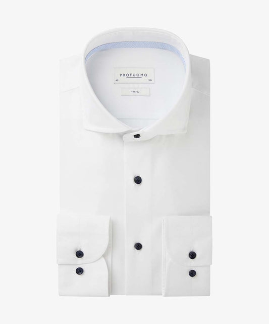 Wit katoenen slim fit hemd Profuomo - PPUH30017A