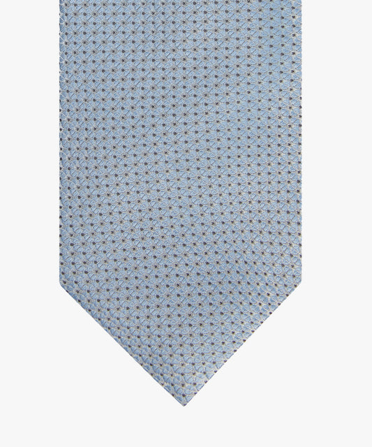 Lichtblauwe zijden stropdas met print Profuomo - PPVA10041C