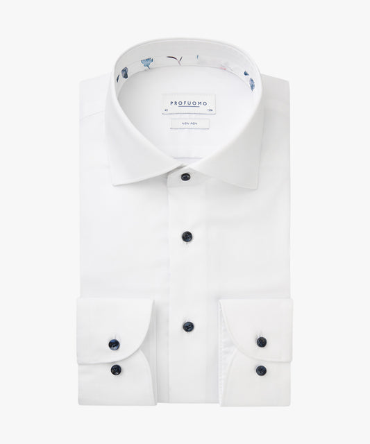Wit katoenen slim fit hemd Profuomo - PPVH10001A