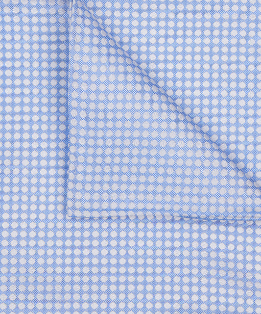 Blauw gestippelde zijden pochet Profuomo - PPVN10051A