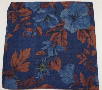 Blauw pochet met bloemen Profuomo - PPQN30008D
