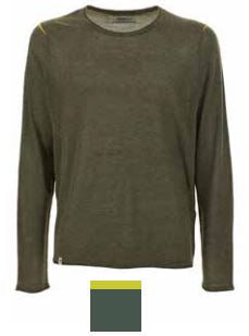 Groene slim fit pullover met ronde hals Fredmello - 17MG/2001