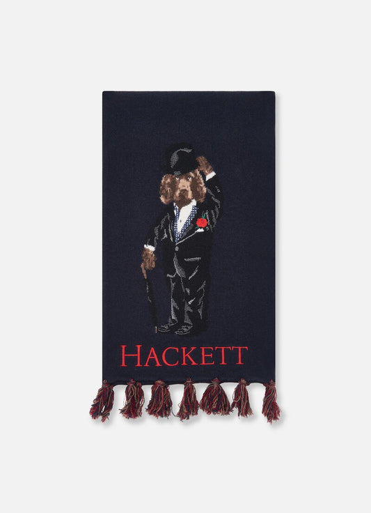 Navy wollen sjaal met hond Dandy Harry Hackett - HM042314