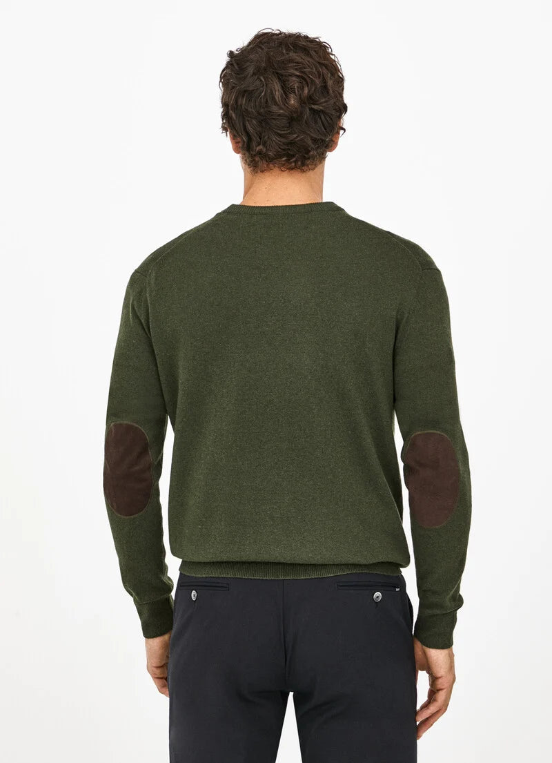 Groene wol cashmere trui met ronde hals Hackett - HM702831/673