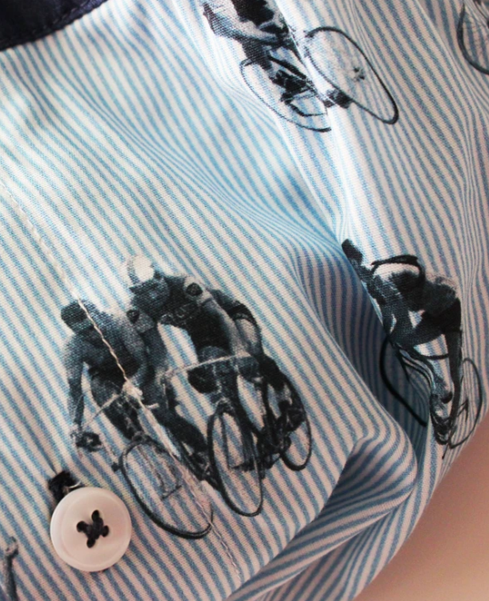 Blauwe boxershort met fietsen Sixtine's - Maxime