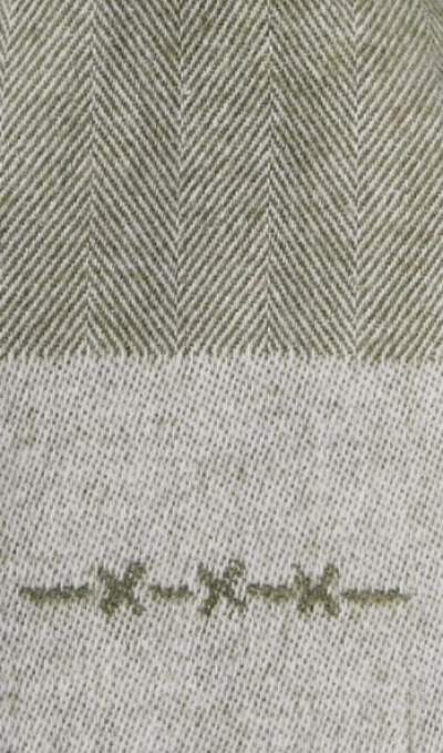 Groene visgraat sjaal Van Gils - 1811VG00006