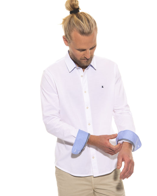 Wit katoenen slim fit hemd Gaastra - 12530/W002