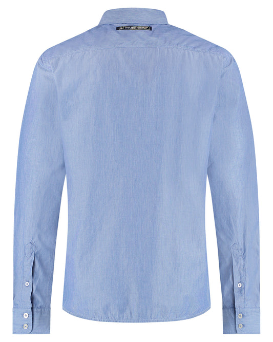 Blauw gestreept katoenen slim fit hemd Gaastra - 12527/B007